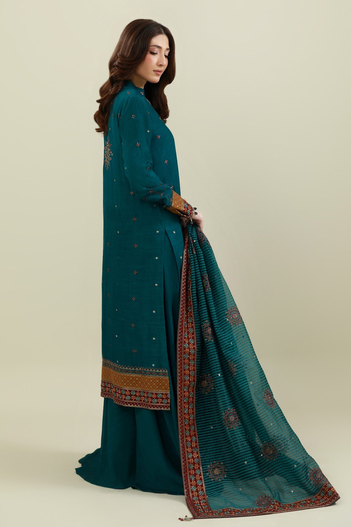 3 Piece - Embroidered Suit - E1855 - Shop Now at Kayseria