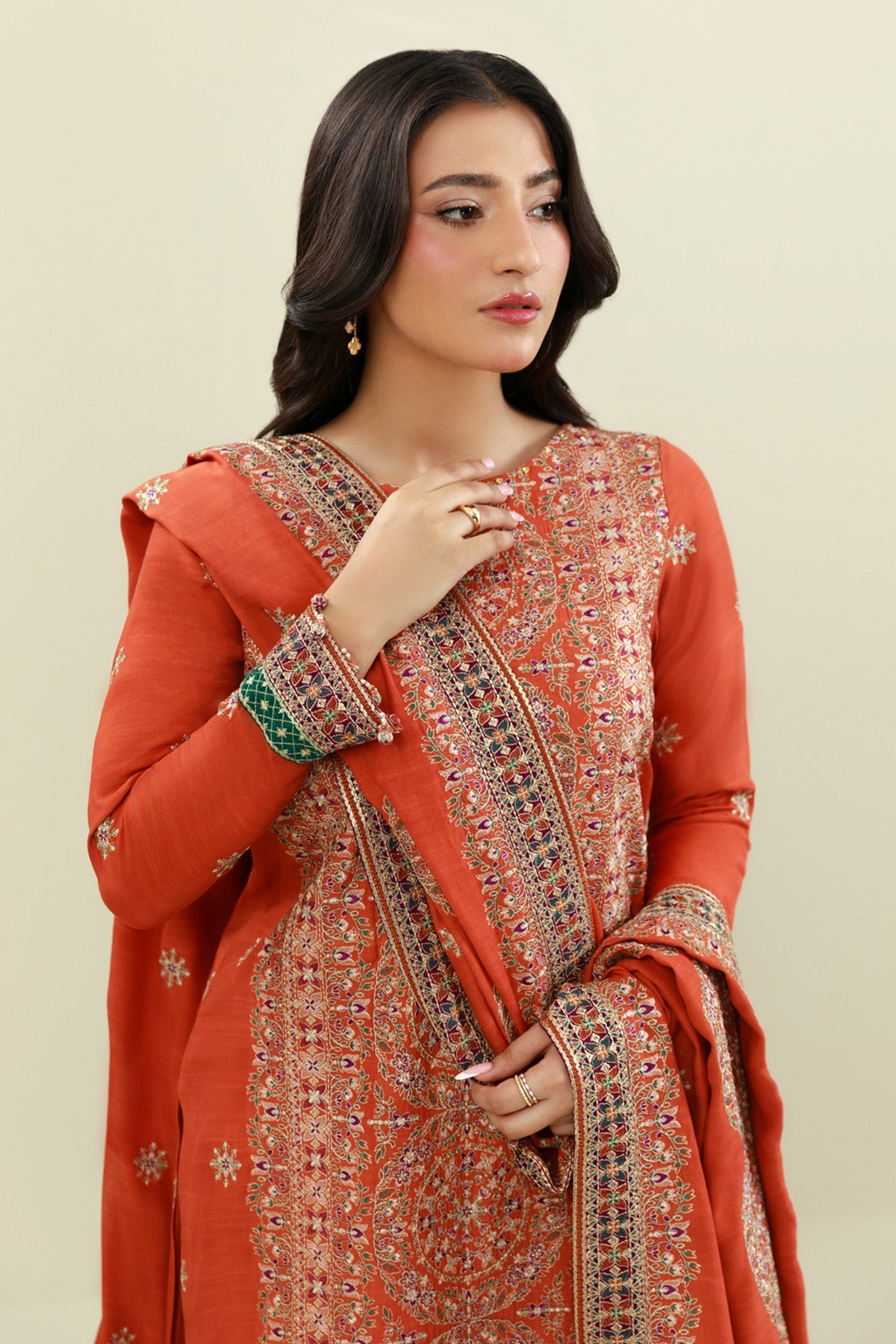 3 Piece - Embroidered Suit - E1858 - Shop Now at Kayseria
