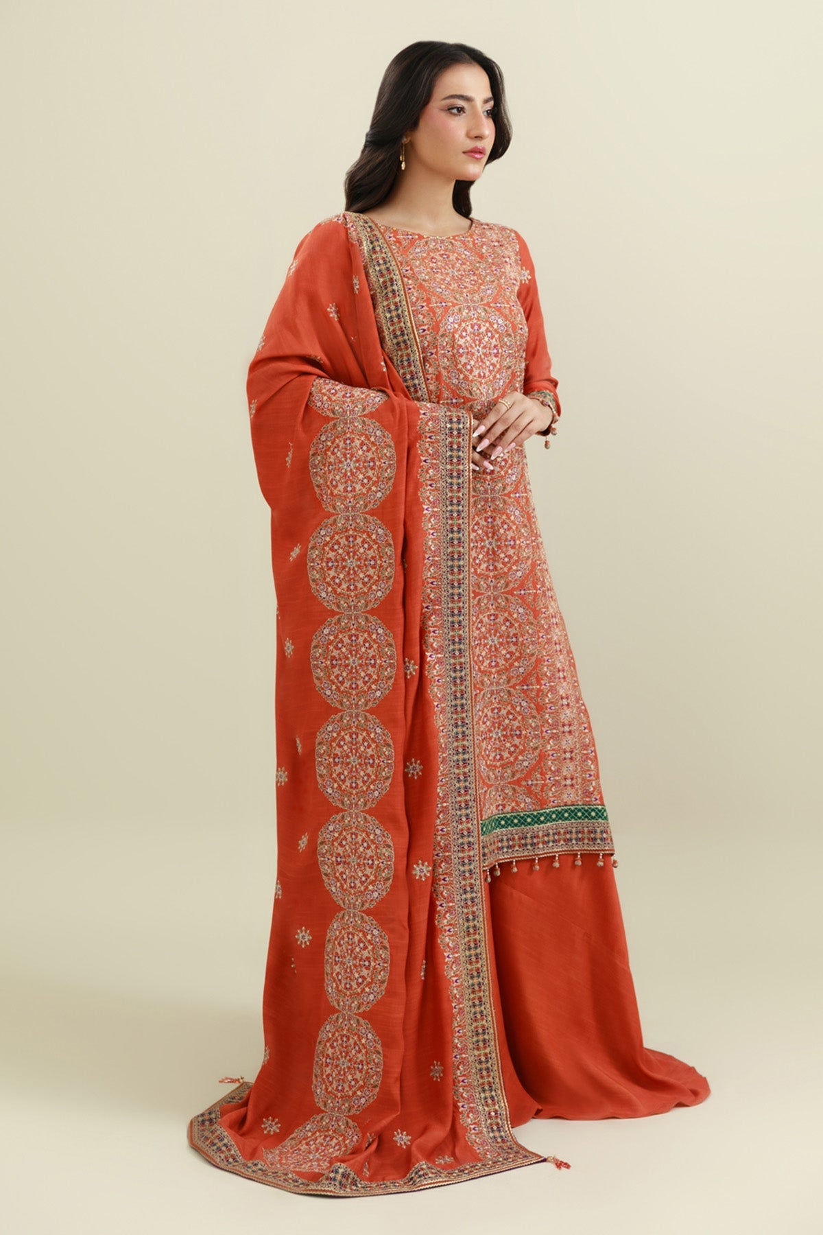 3 Piece - Embroidered Suit - E1858 - Shop Now at Kayseria
