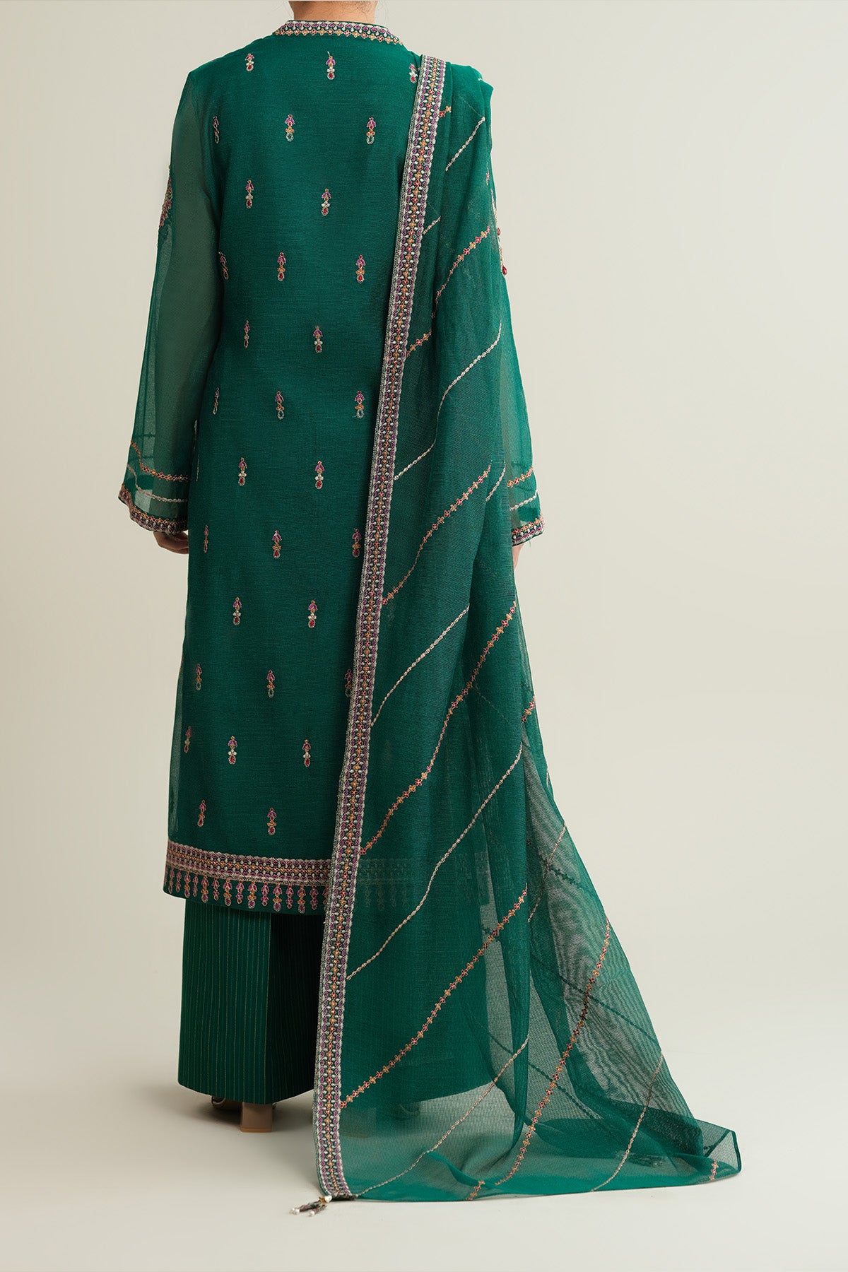 3 Piece - Embroidered Khaadi Net Suit - E1867 - Shop Now at Kayseria