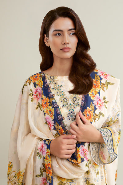 4 Piece - Printed China Silk Suit - E1871 - Shop Now at Kayseria
