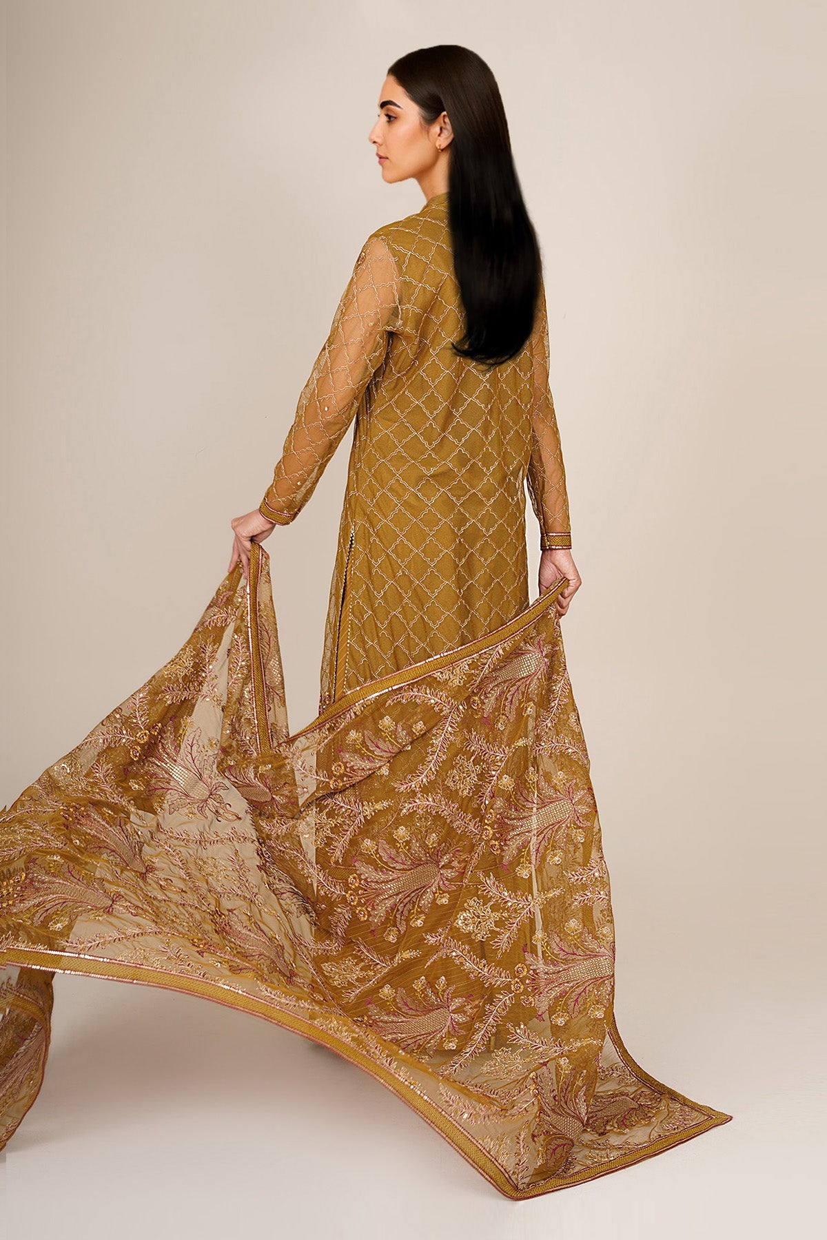 4 Piece - Embroidered Suit - E1879 - Shop Now at Kayseria