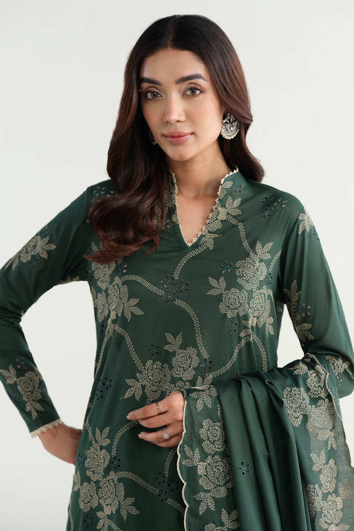 3 Piece - Embroidered Lawn Suit - E1919 - Shop Now at Kayseria