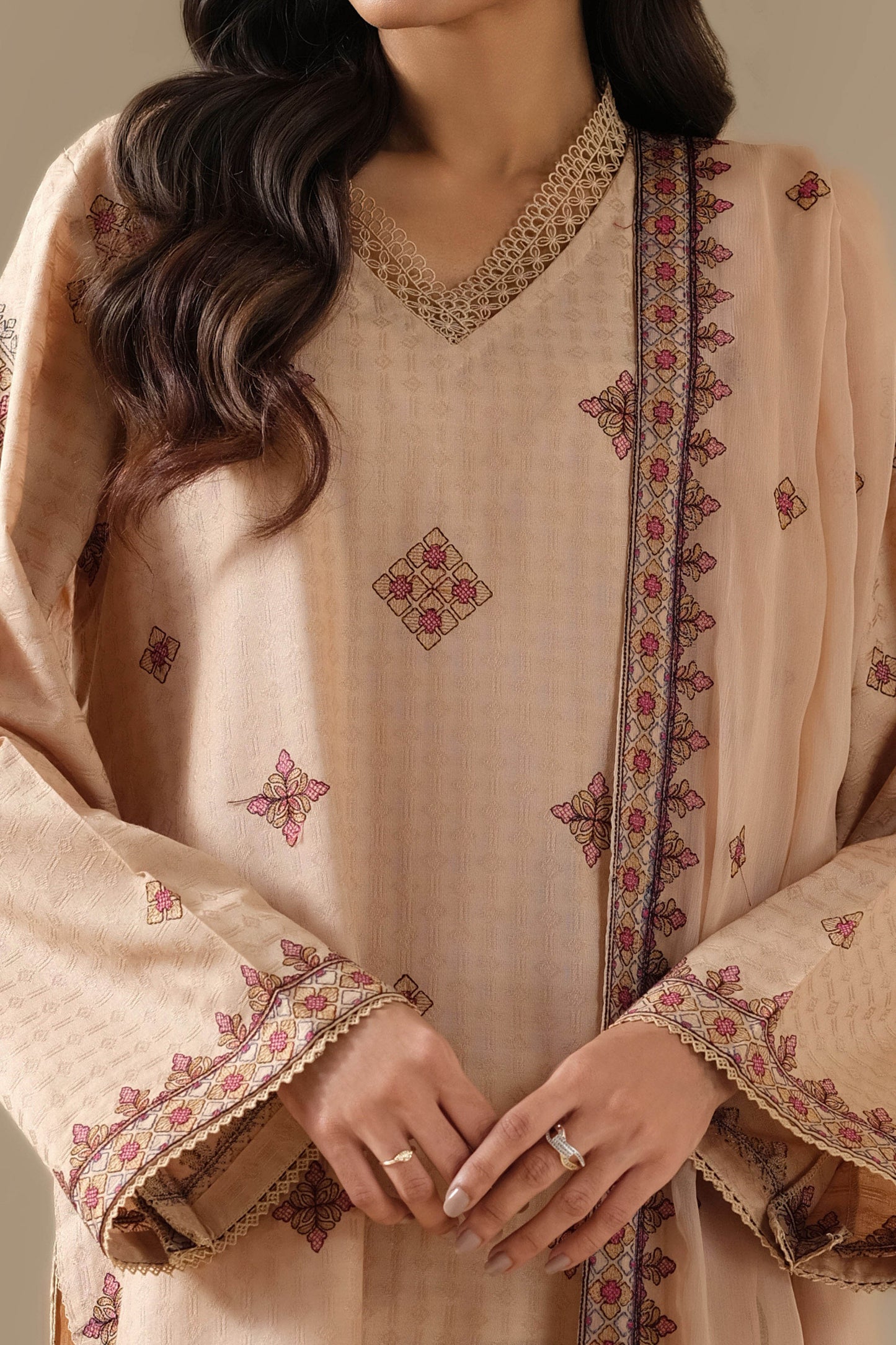 SELF JACQUARD | EMBROIDERED