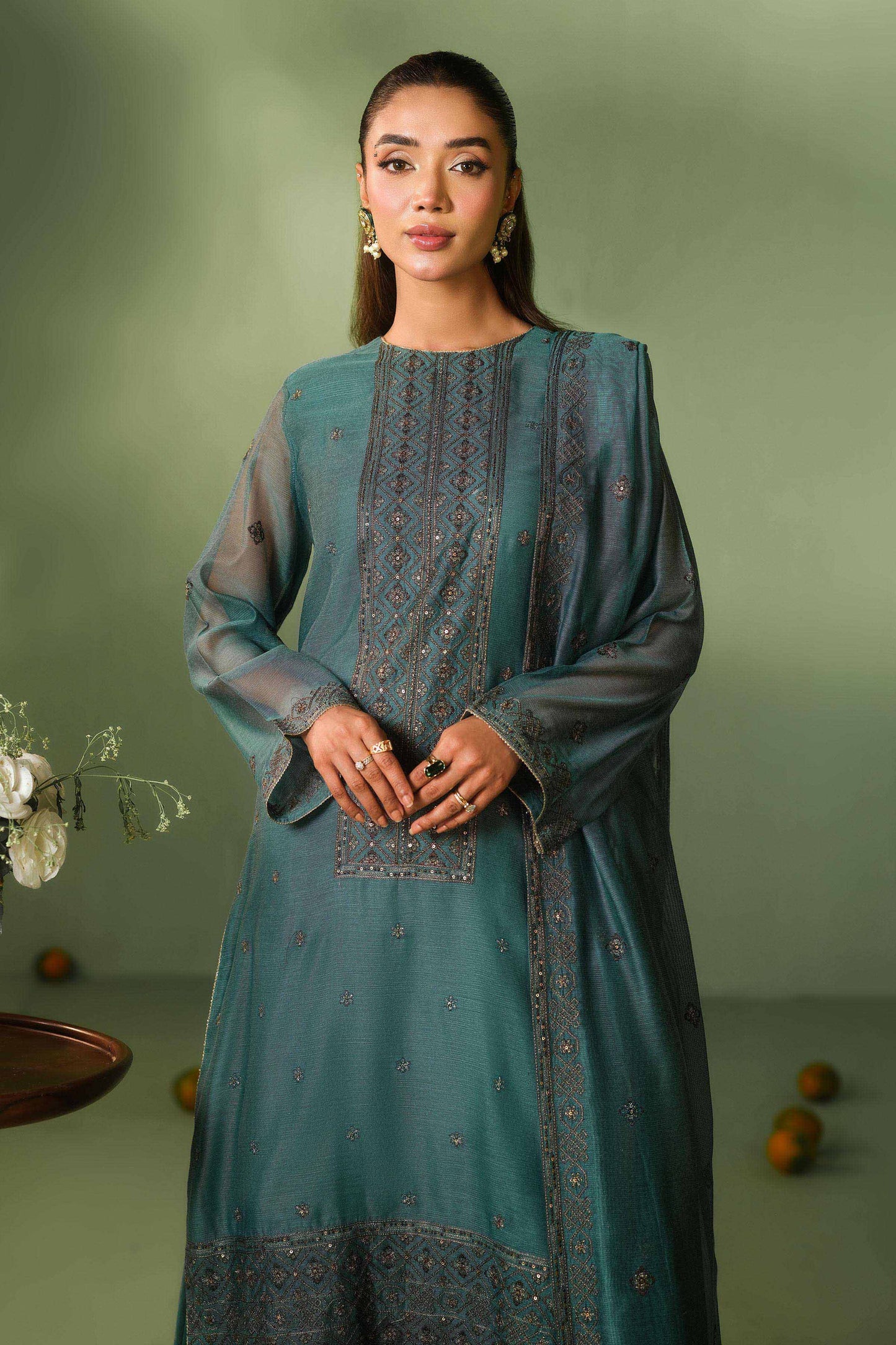 KHADI NET | EMBROIDERED