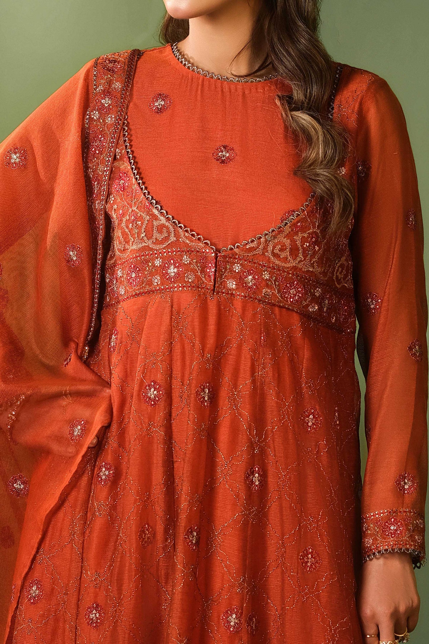 KHADI NET | EMBROIDERED