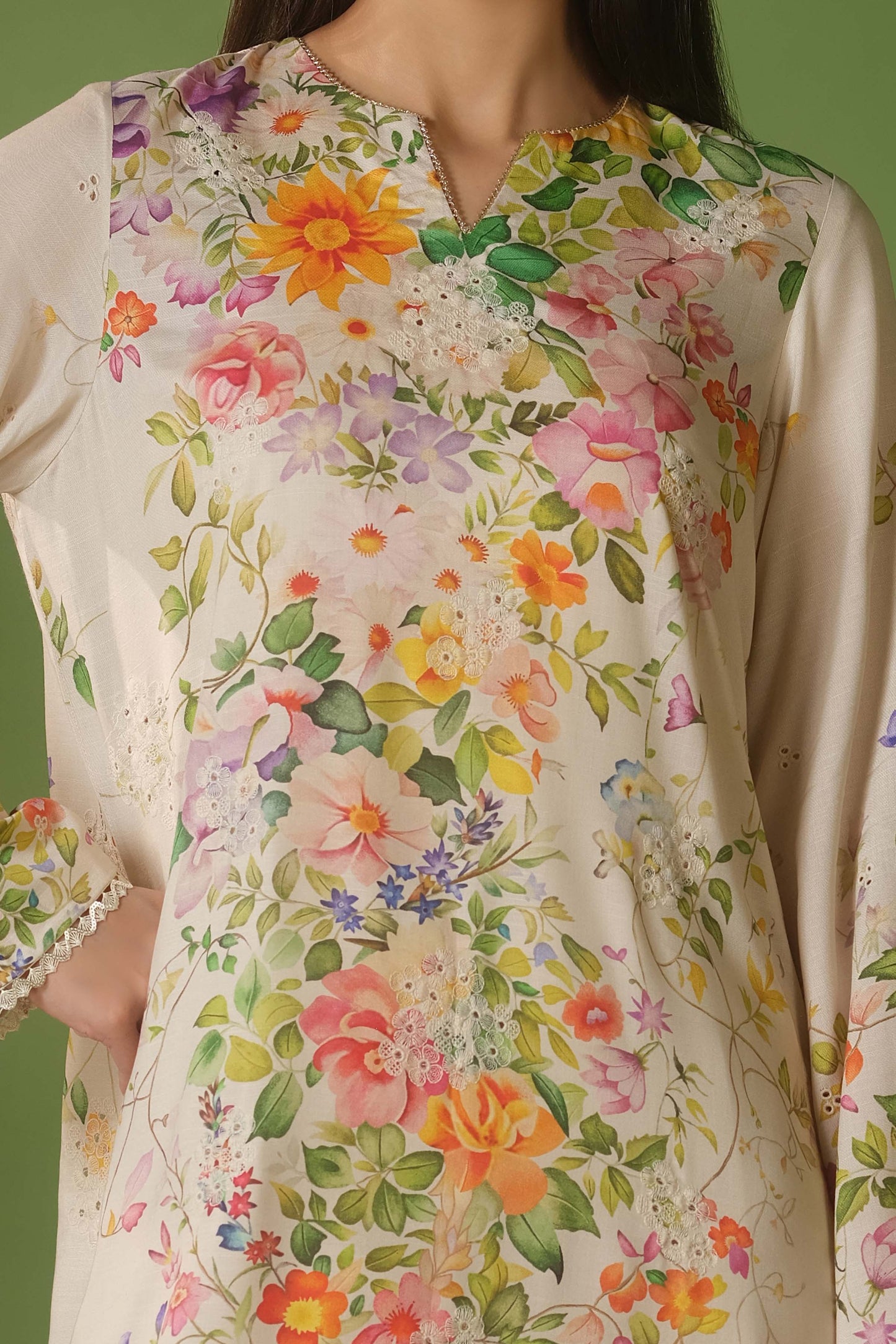 RAW SILK | EMBROIDERED