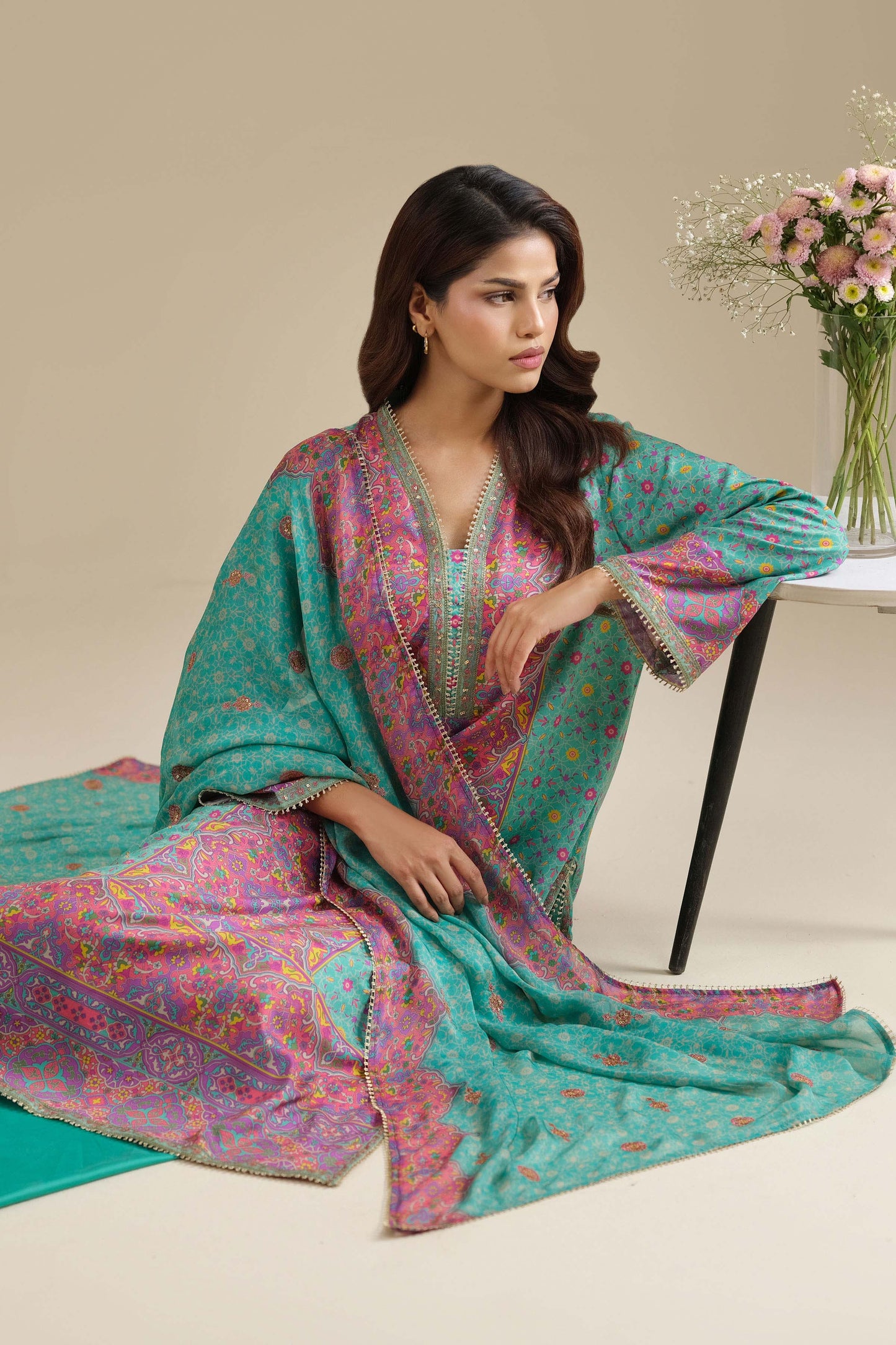 RAW SILK | EMBROIDERED