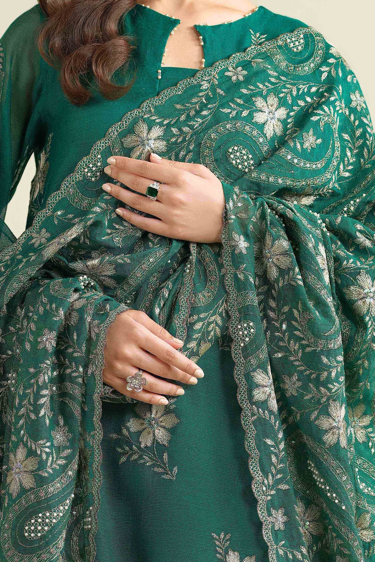 KHAADI NET | EMBROIDERED