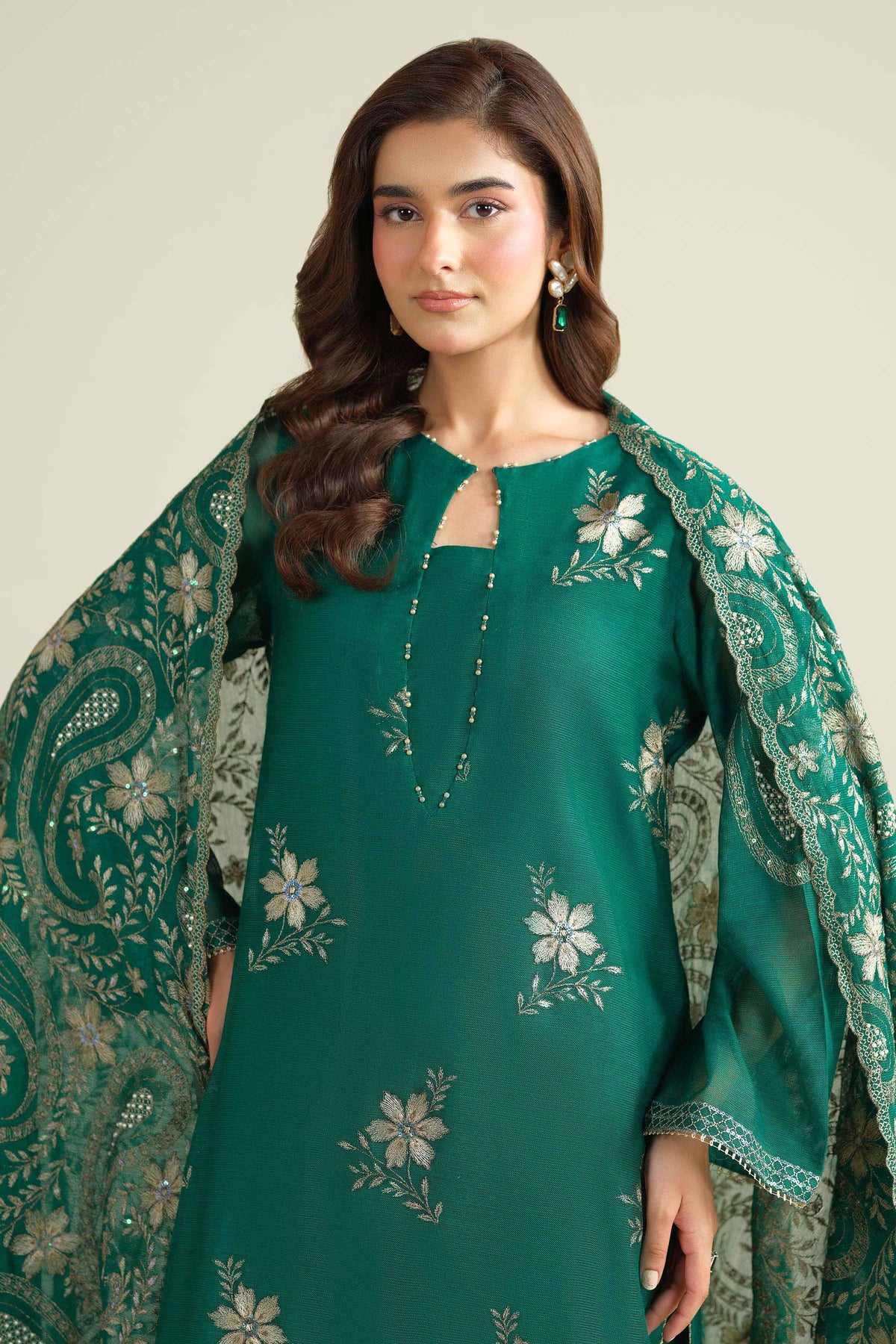 KHAADI NET | EMBROIDERED