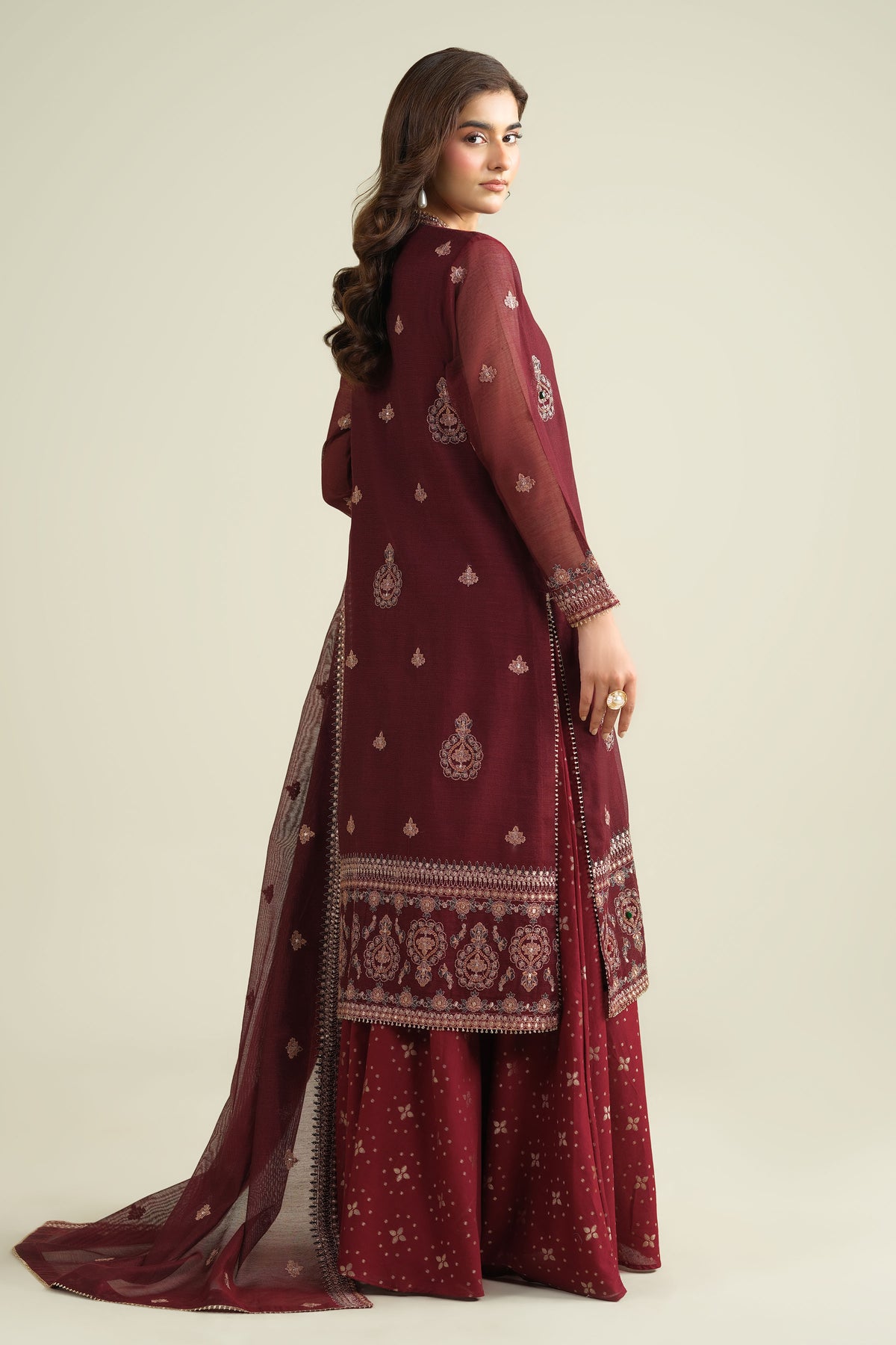 KHADI NET | EMBROIDERED