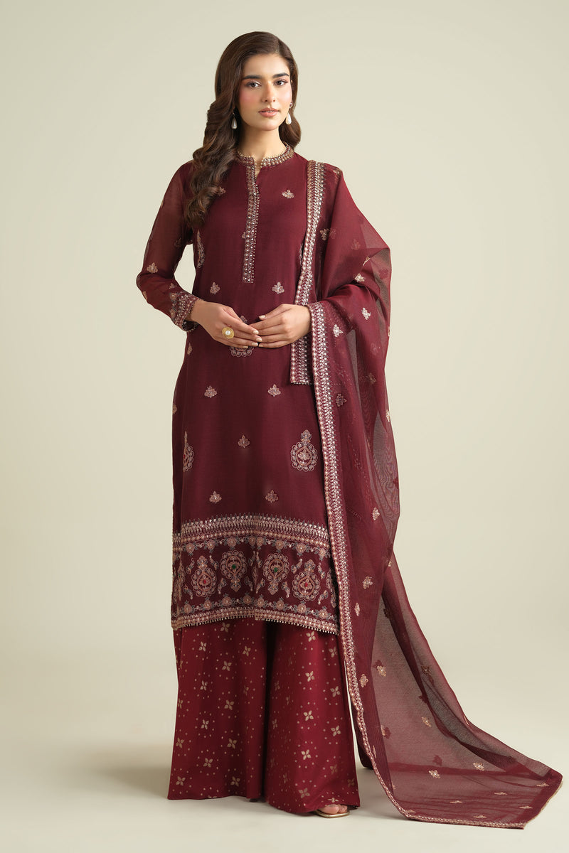 KHADI NET | EMBROIDERED