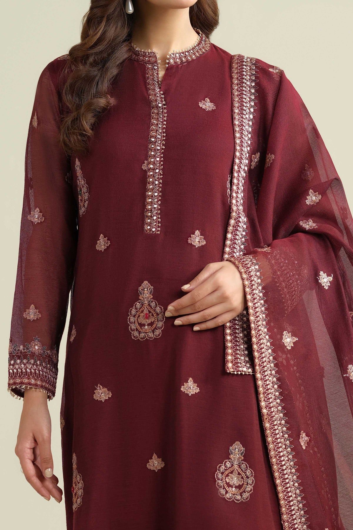 KHADI NET | EMBROIDERED