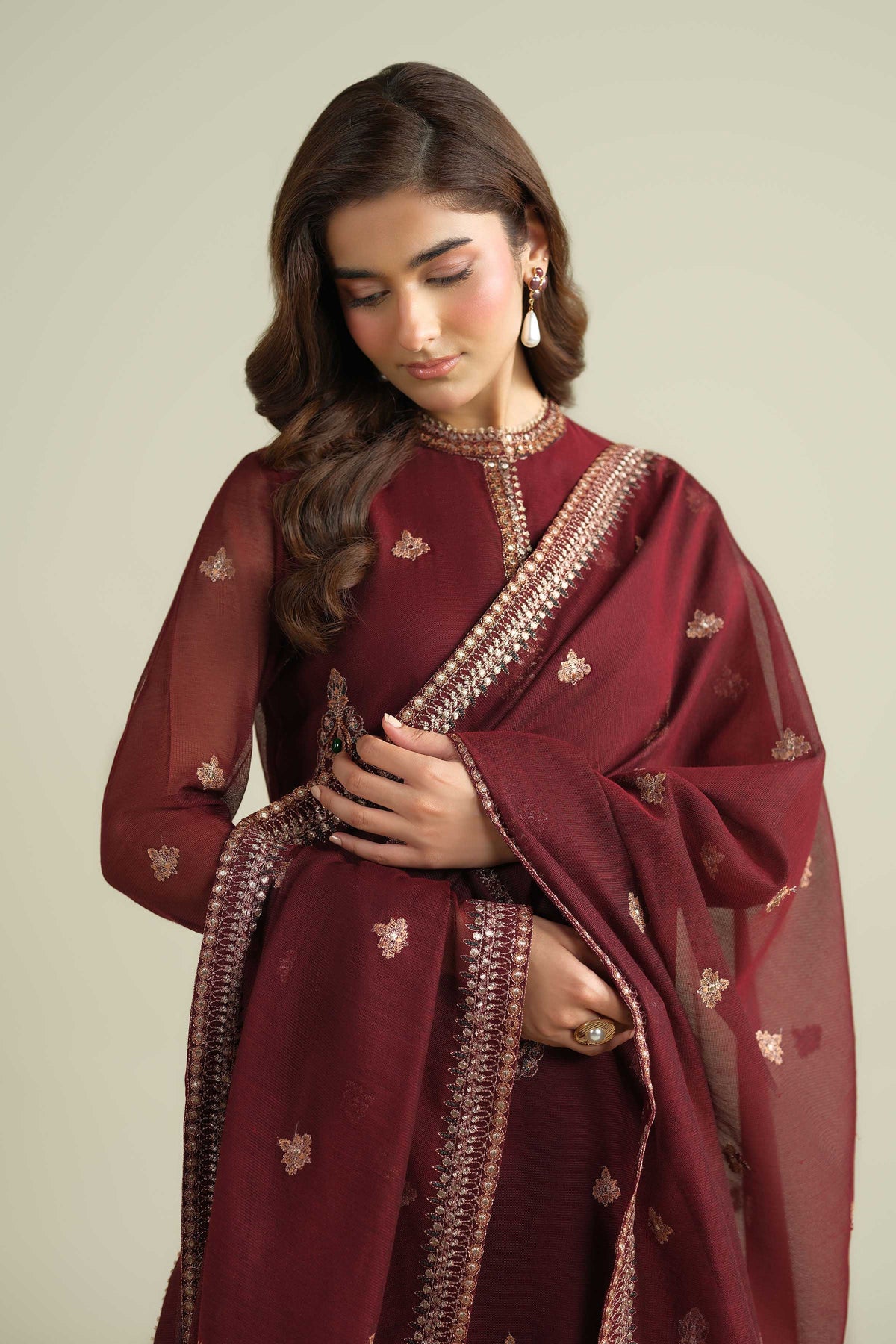 KHADI NET | EMBROIDERED