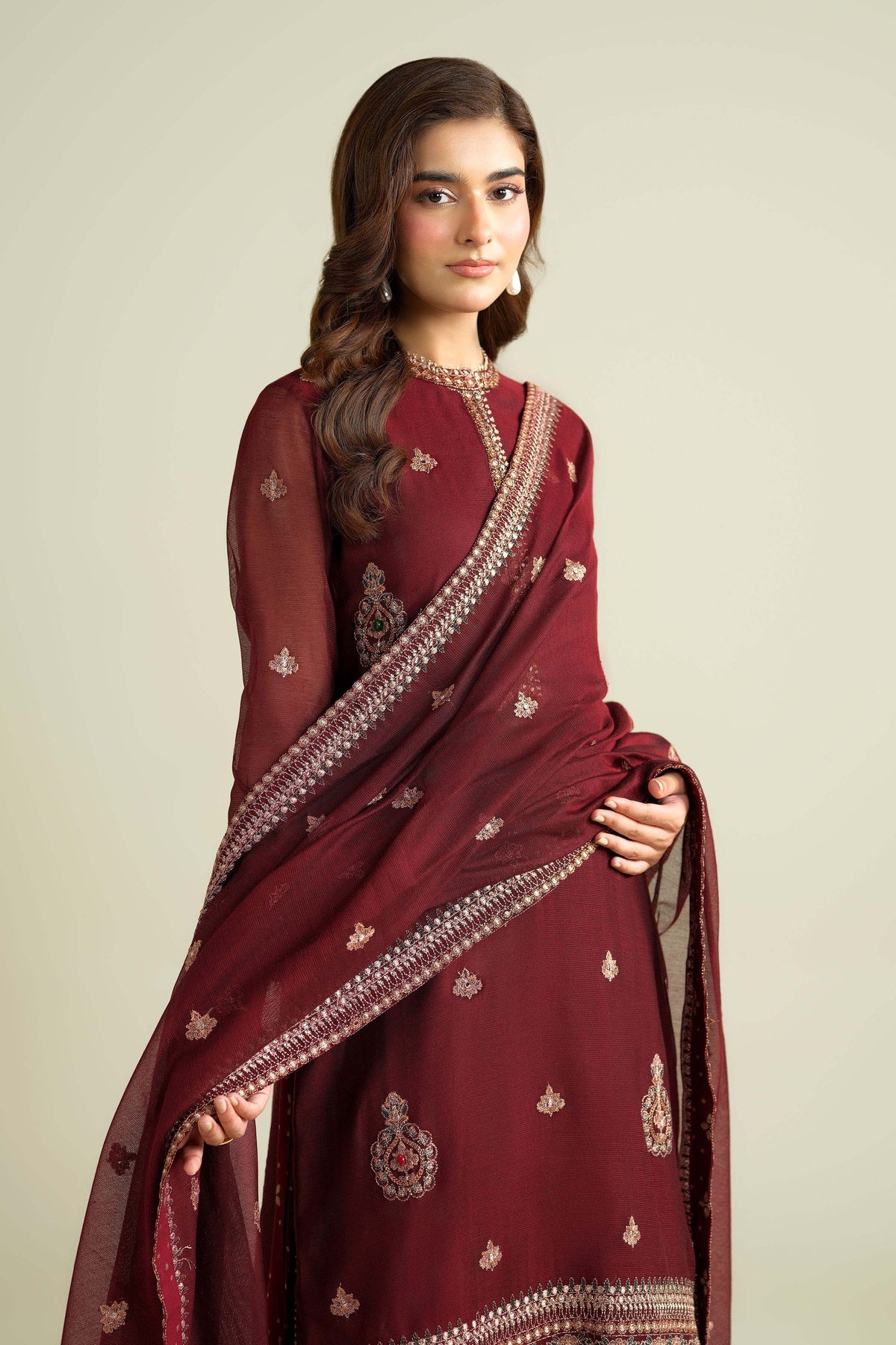 KHADI NET | EMBROIDERED