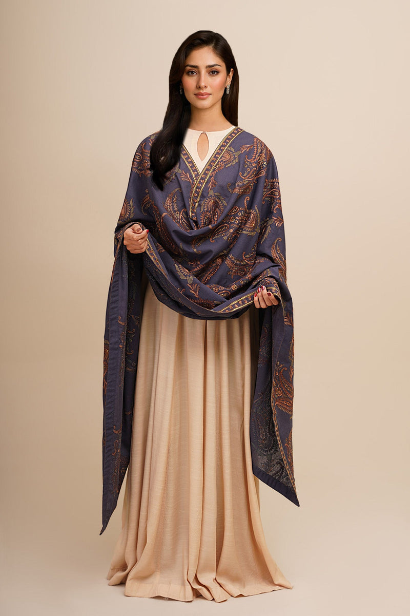 Embroidered Viscose Karandi Shawl - E1799 - Shop Now at Kayseria