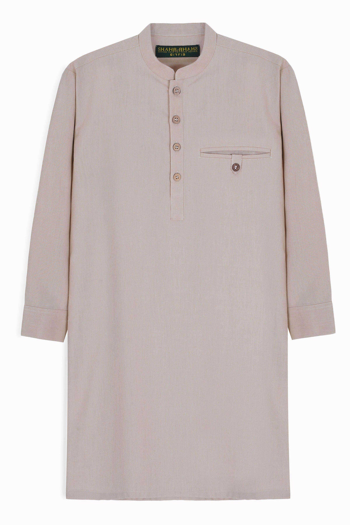 Boys Bone Pocket Kurta - EBKUR-264426