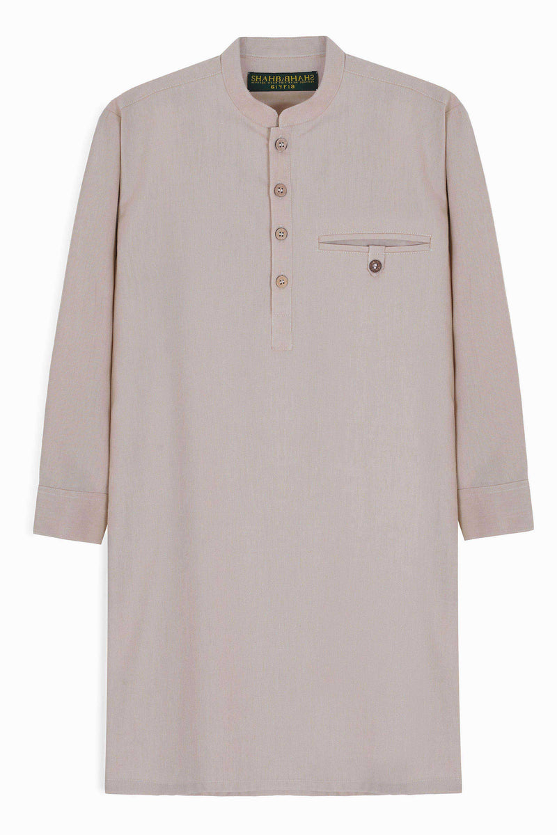 Boys Bone Pocket Kurta - EBKUR-264426