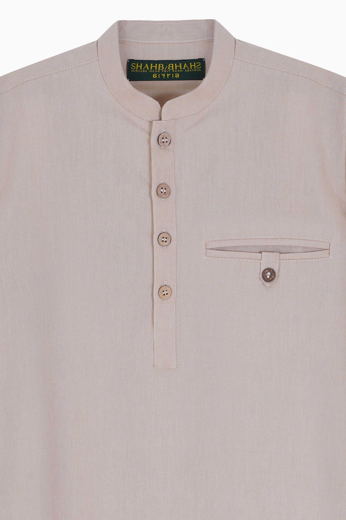 Boys Bone Pocket Kurta - EBKUR-264426