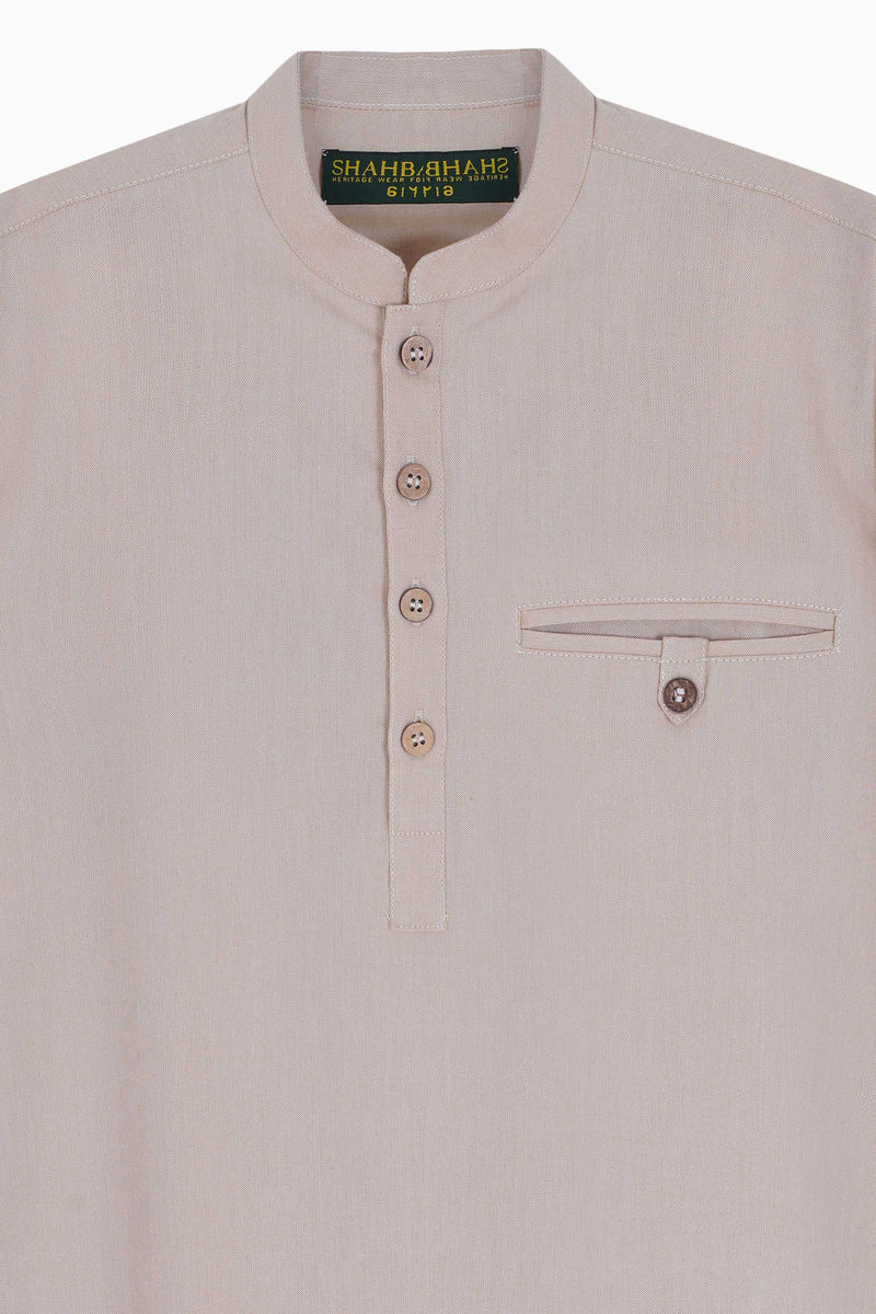 Boys Bone Pocket Kurta - EBKUR-264426