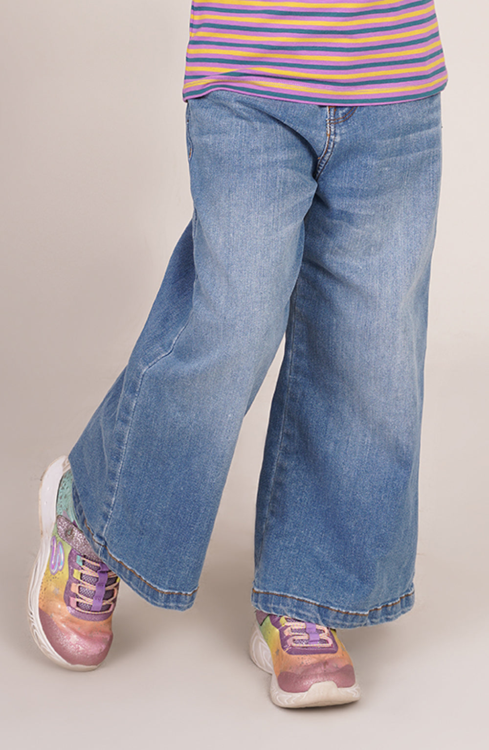 Girls Flared Denim Pant