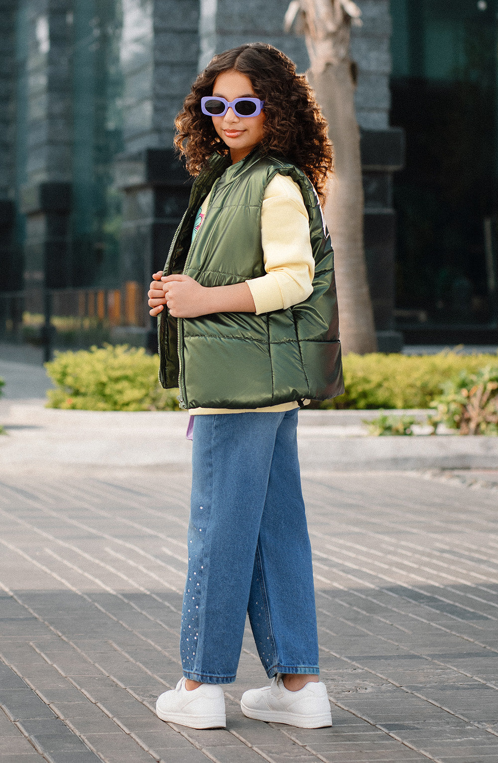 Girls Sleeveless Jacket - GJ605A425 - Shop Now at Leisure Club