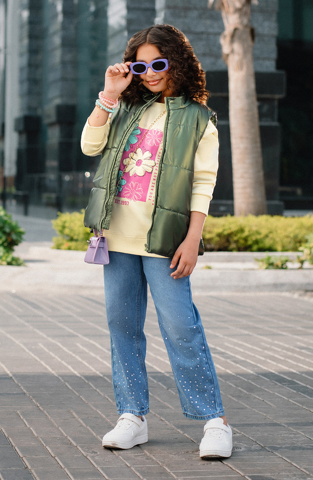 Girls Sleeveless Jacket - GJ605A425 - Shop Now at Leisure Club