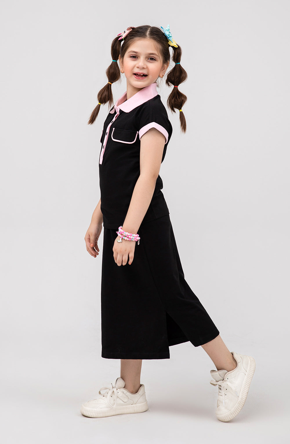 Girls Shirt With Midi Skirt