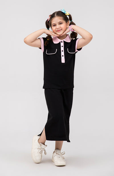 Girls Shirt With Midi Skirt