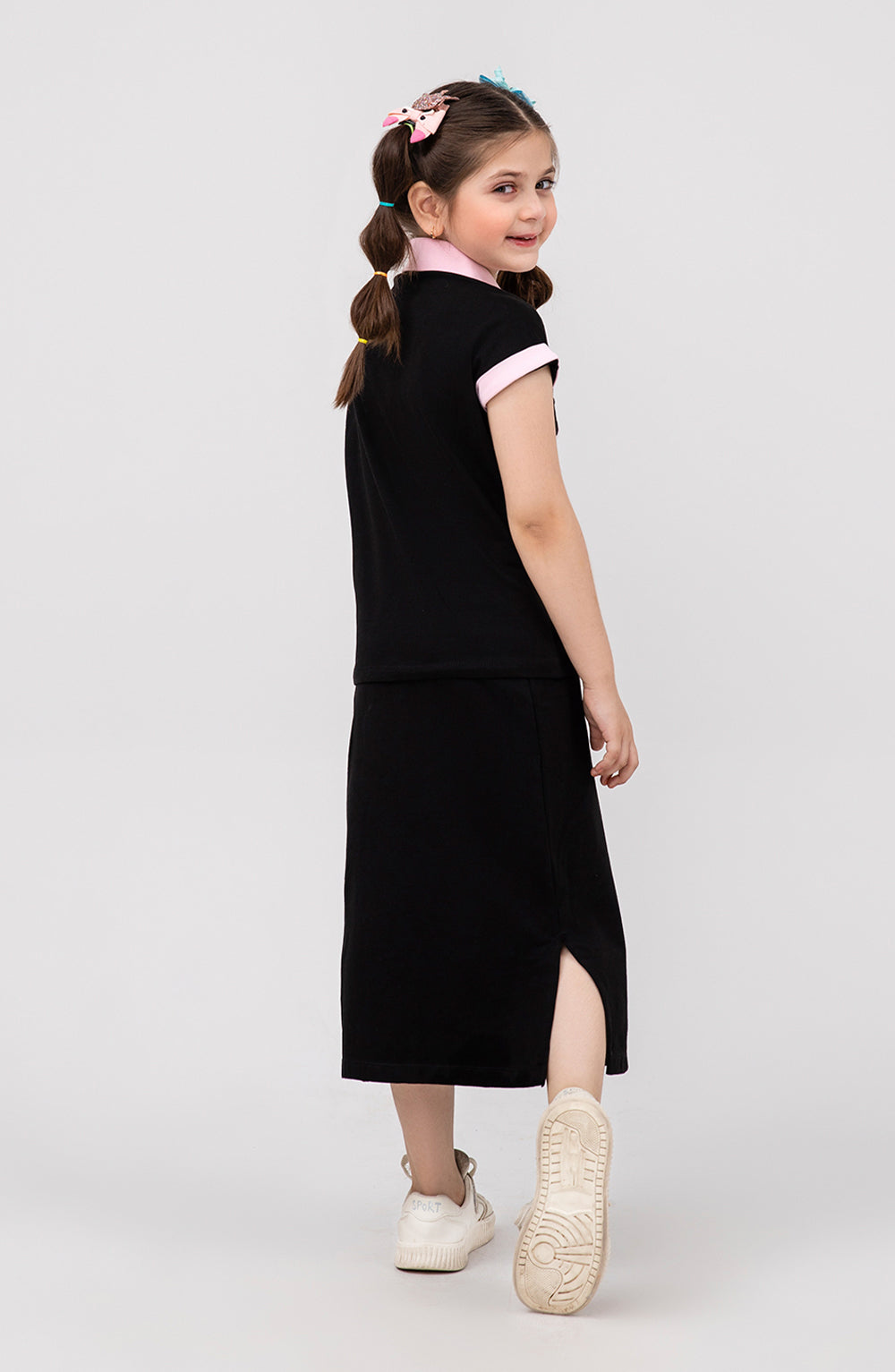 Girls Shirt With Midi Skirt