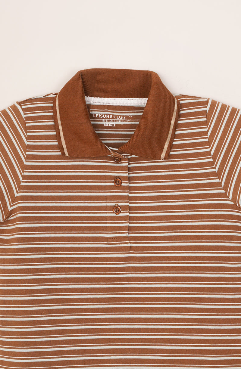 Girls Yarn Dyed Polo - GKP761325 - Shop Now at Leisure Club