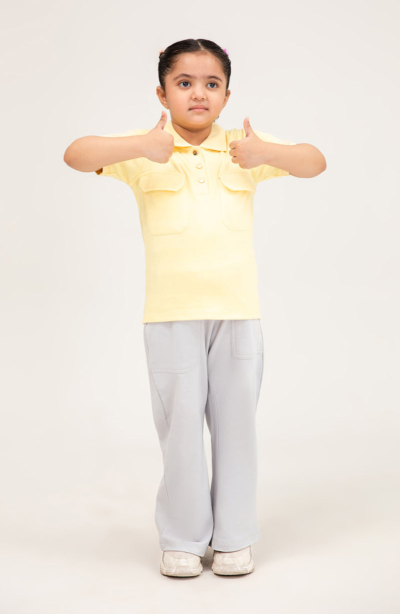 Girl Short Sleeve Polo With Patch - GKT706125 - Shop Now at Leisure Club