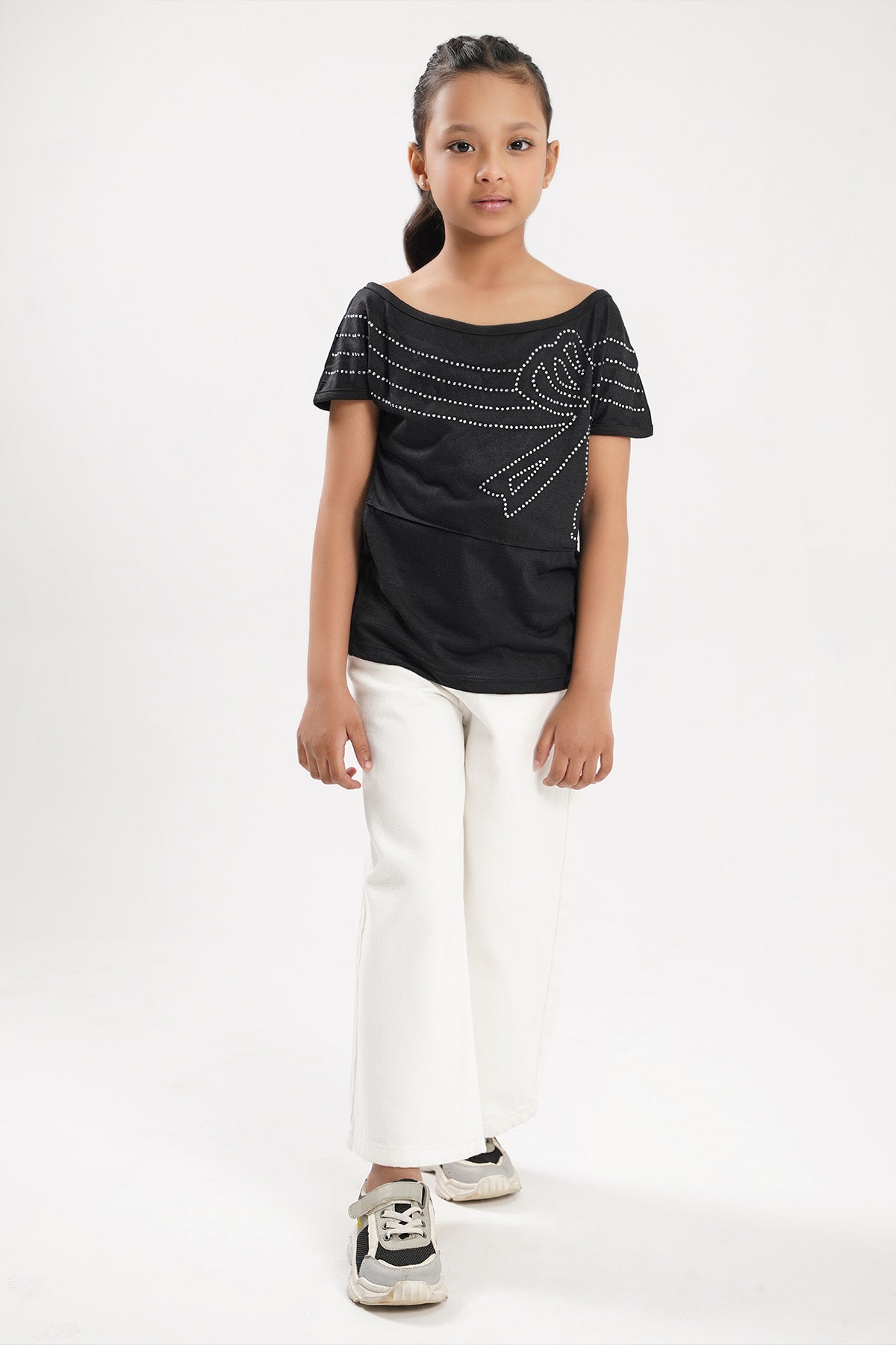Rhinestone Bow Shirt - GKT714325