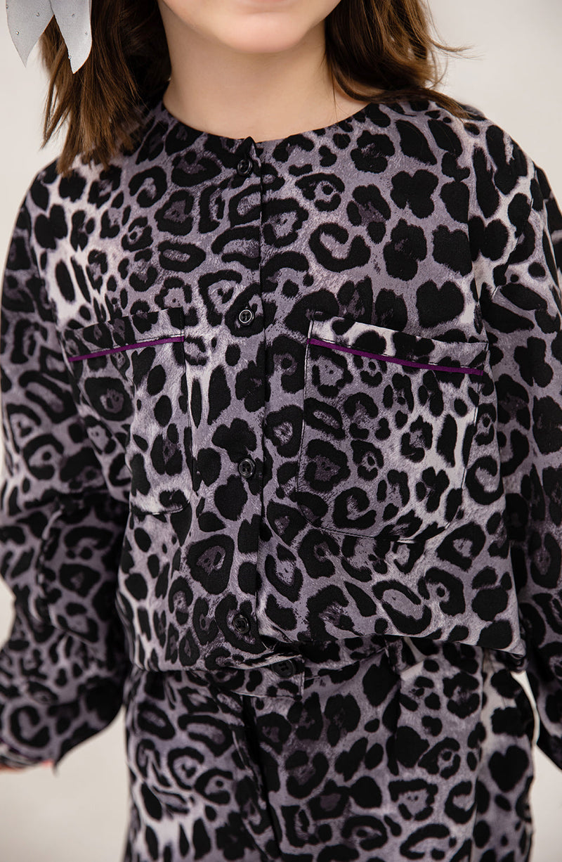 Girl Cheeta Printed Co Ord - GWC703125 - Shop Now at Leisure Club