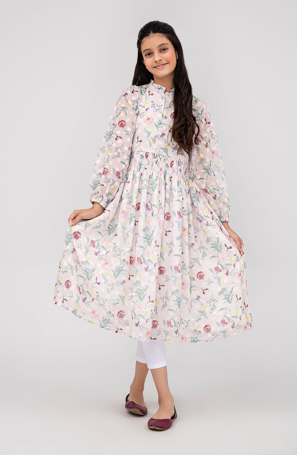 Girl Smocking Dress - GWD700125 - Shop Now at Leisure Club