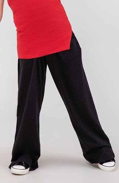 Girls Side Slit Tailored Pants