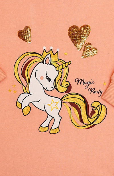 Unicorn Emballished Sweatshirt - IGHK608424 - Shop Now at Leisure Club