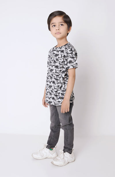 Printed Jersey Henley - IBK701A124 - Shop Now at Leisure Club