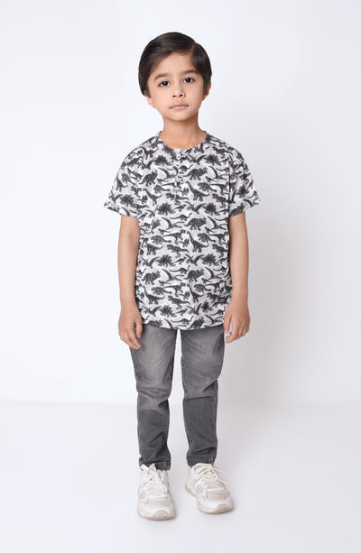 Printed Jersey Henley - IBK701A124 - Shop Now at Leisure Club