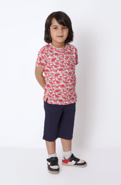 Printed Jersey Henley - IBK701B124 - Shop Now at Leisure Club