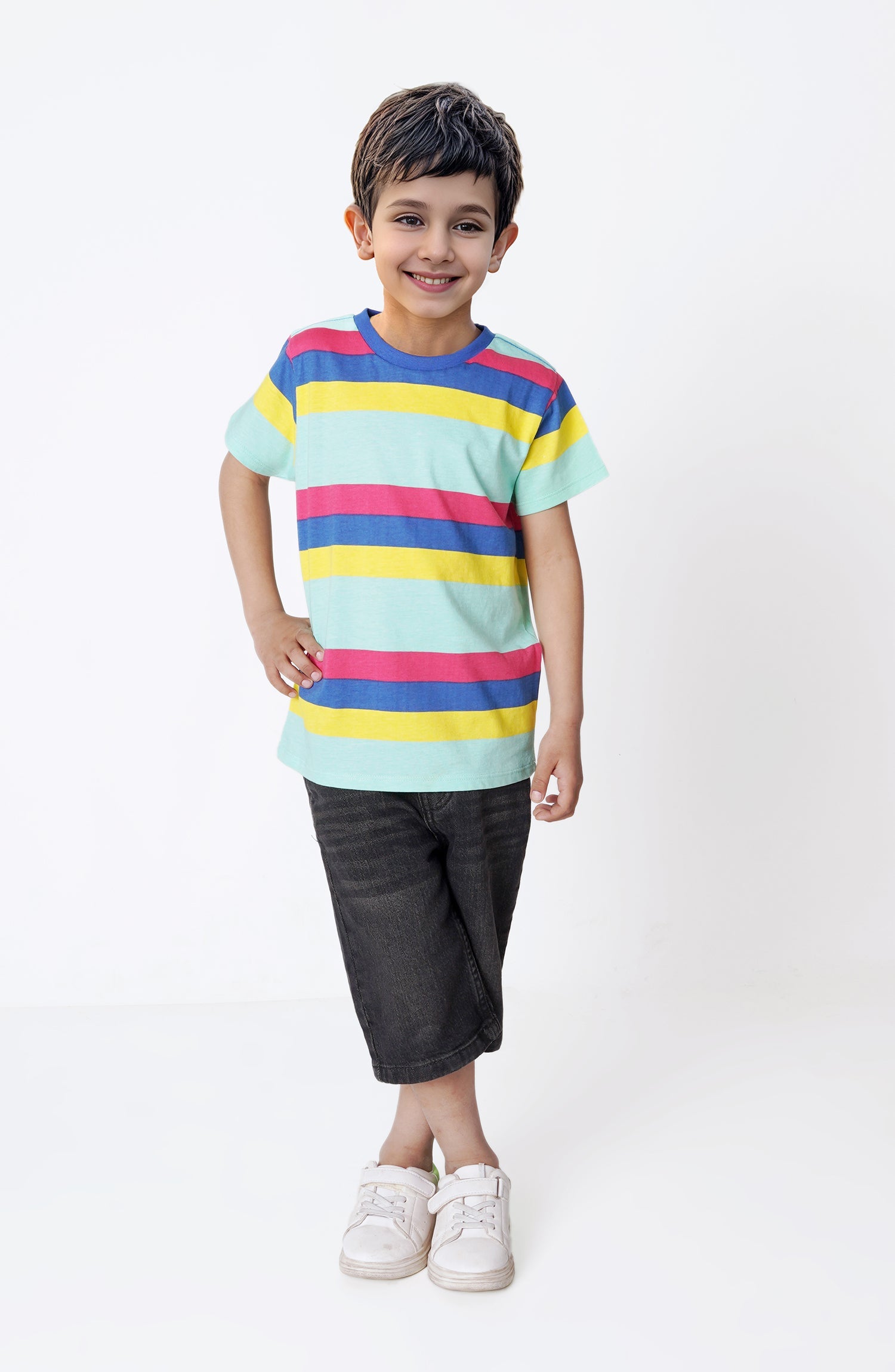 Yarndyed T-Shirt - IBK702124 - Shop Now at Leisure Club