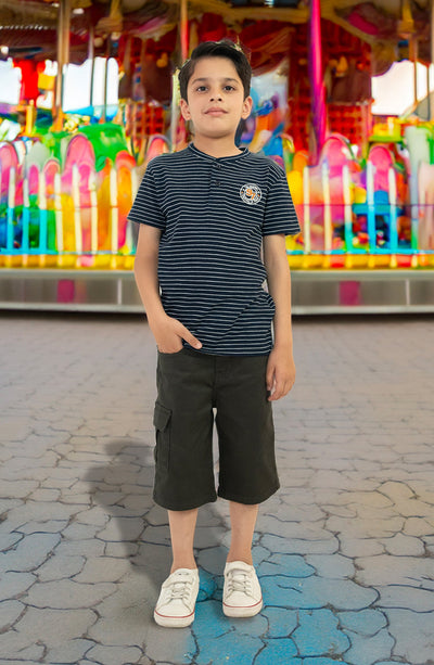 Drop Shoulder T Shirt With Str - IBK901A324 - Shop Now at Leisure Club