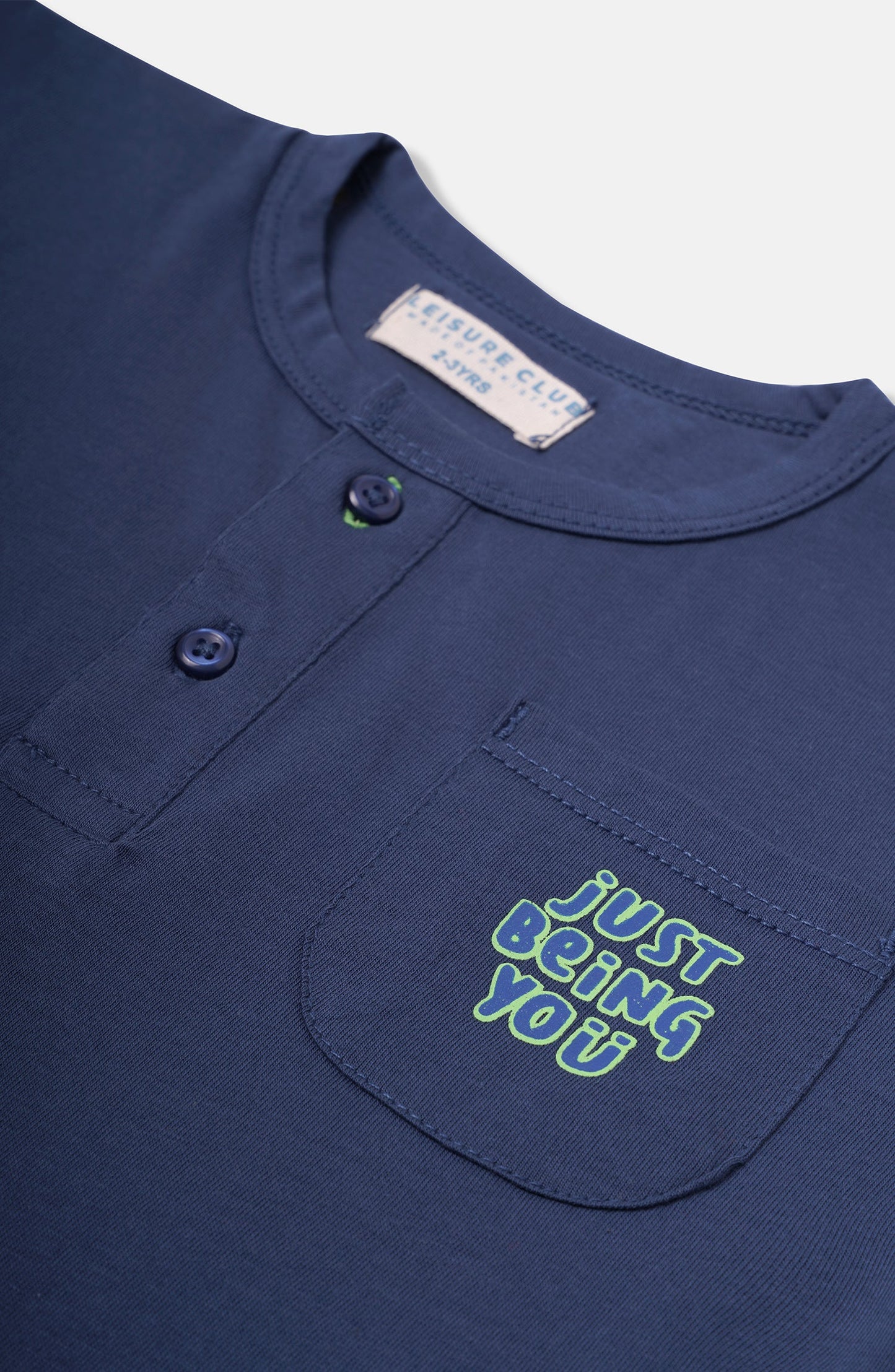 Drop Shoulder Henley