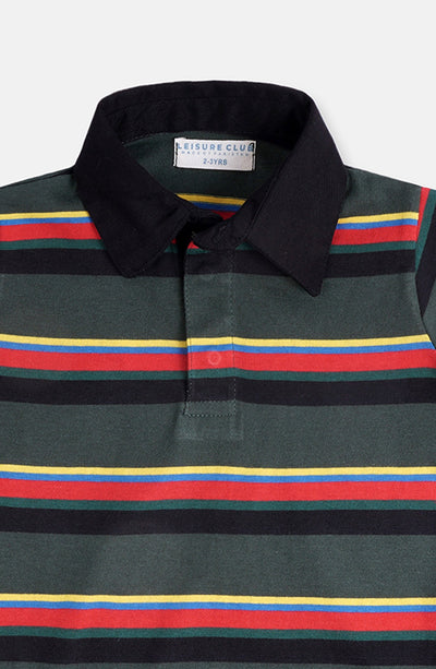 Striper Print Polo - IBKP704123 - Shop Now at Leisure Club