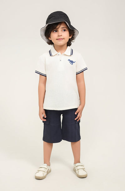 Boys White Basic Polo
