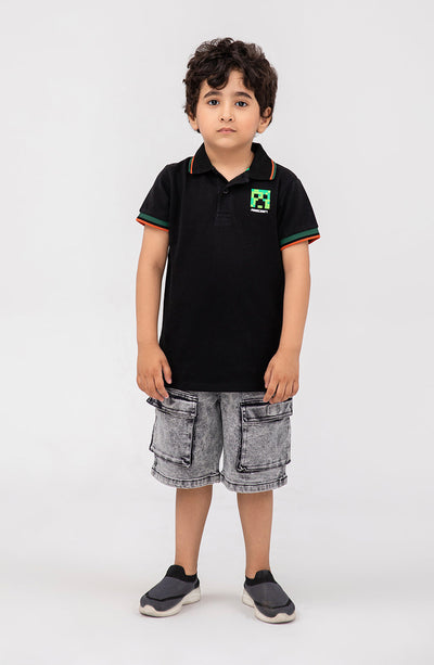 Boys Mine-craft Polo Shirt
