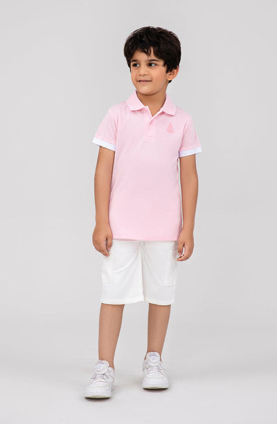 Boys Pink Polo Shirt