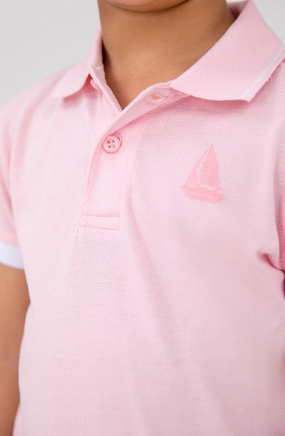 Boys Pink Polo Shirt