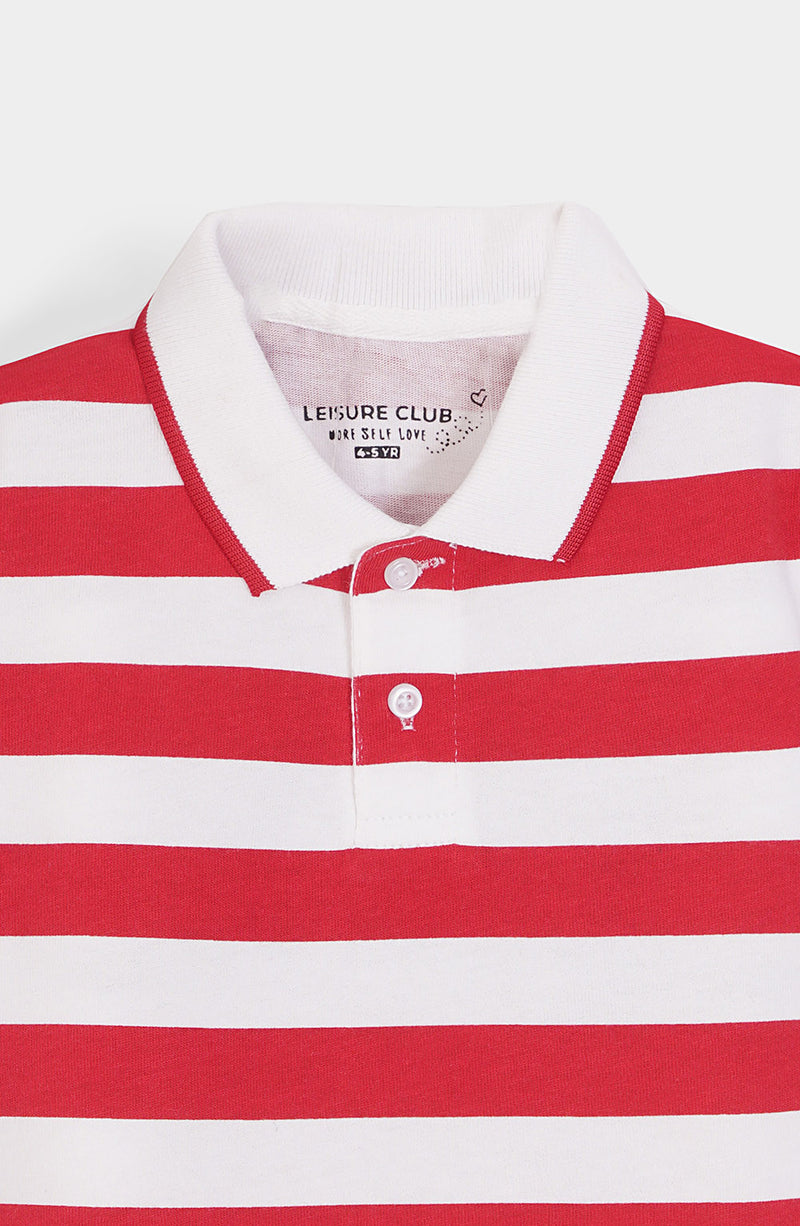 Striper Polo - IBKP755325 - Shop Now at Leisure Club