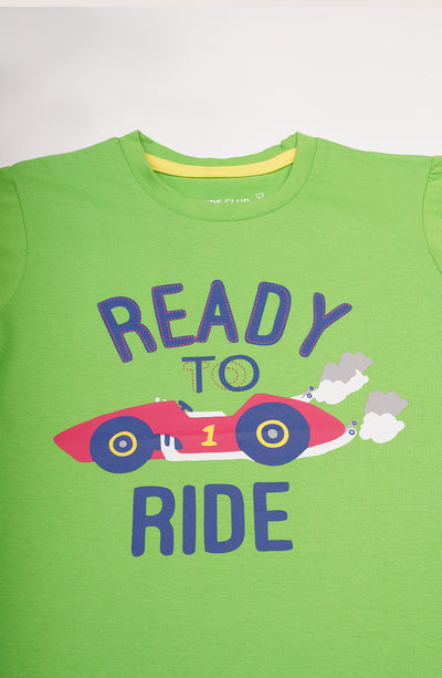Boys Ready To Ride Printed Tee